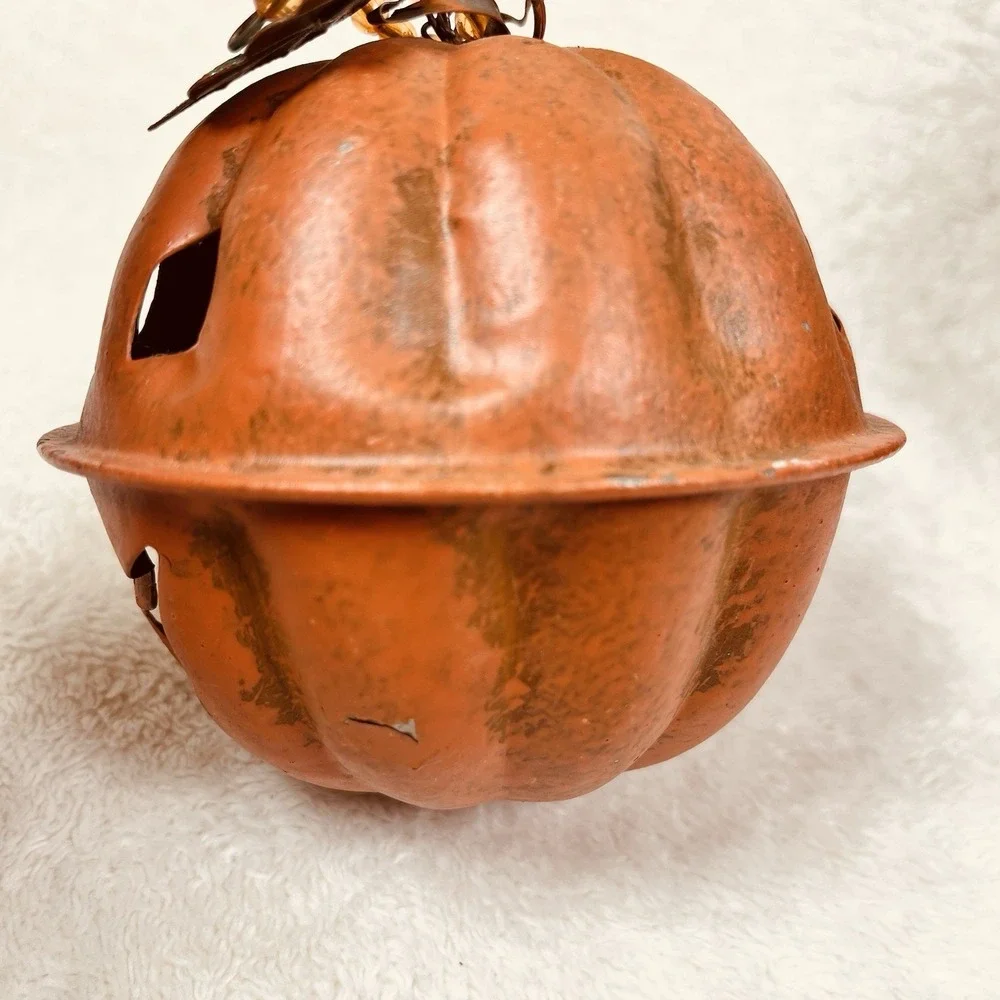 Vintage Halloween Jack o Lantern Pumpkin Bell 6